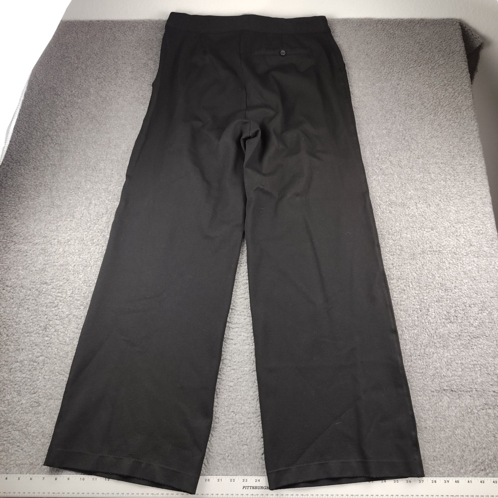 Spanx Perfect Pant Wide Leg Black Ponte Trousers 1X T High Rise office shapewear